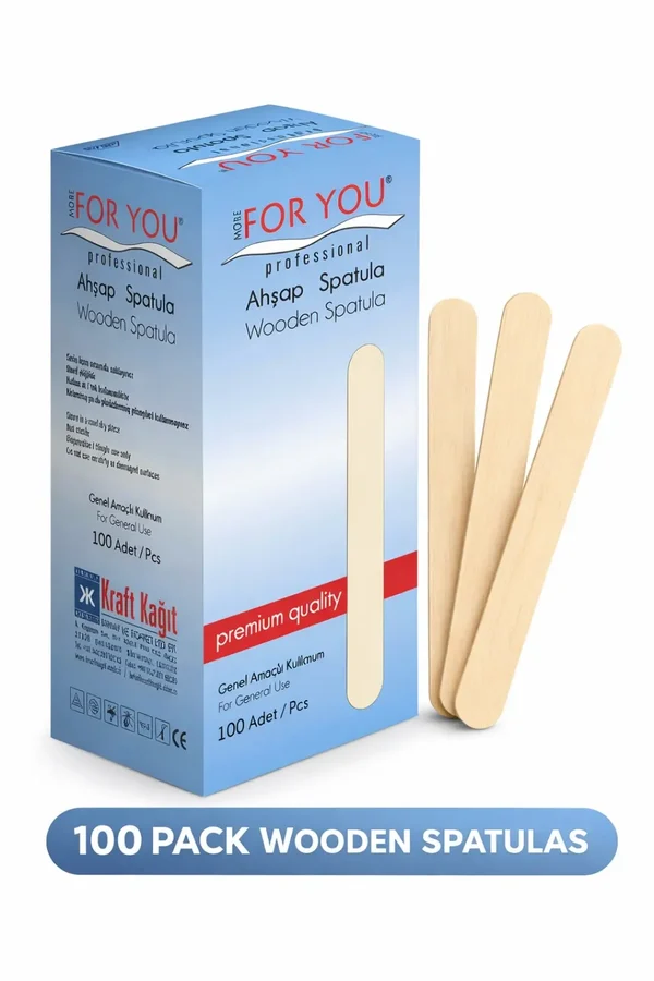 More For You Ahşap Ağda Spatulası 100 Adet